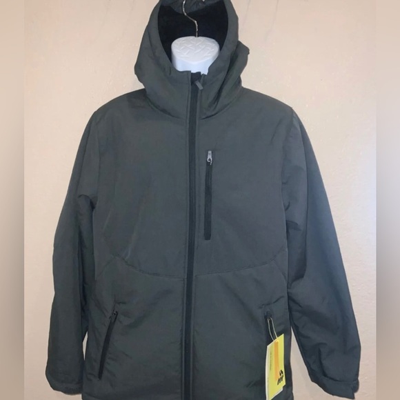 All in Motion GRAY Soft-shell Sherpa lined jacket wind/water resistant - Picture 2 of 6